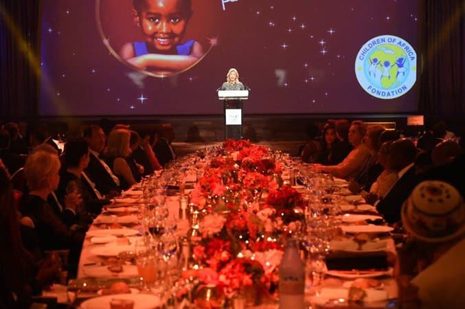 Mme Ouattara speaking during the event